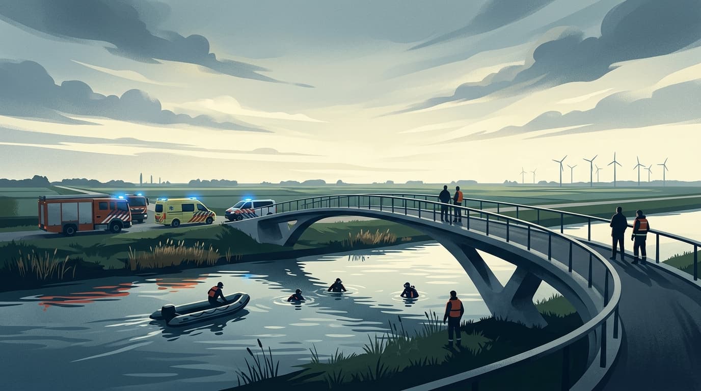 Duikteam zoekt bij fietsbrug De Overstap na vondst scooter in water