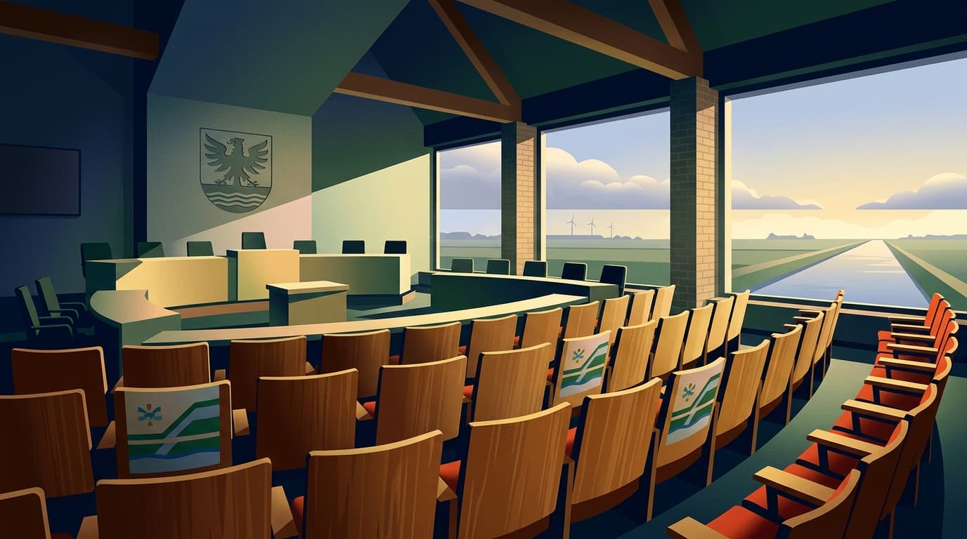 Wiemer Haagsma (28 jaar politiek NOP) onderscheiden bij afscheid gemeenteraad