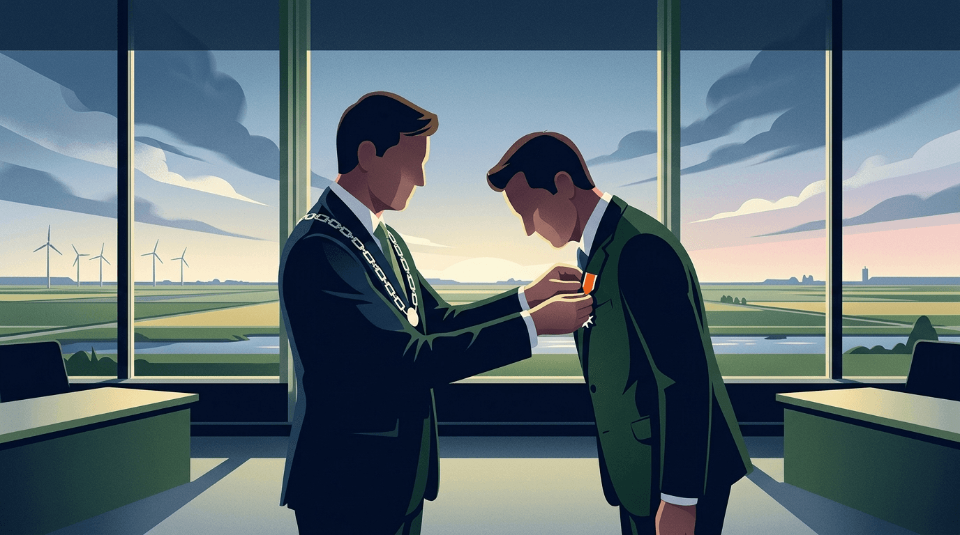 Koninklijke onderscheiding voor Ton van Amerongen bij afscheid in Dronten