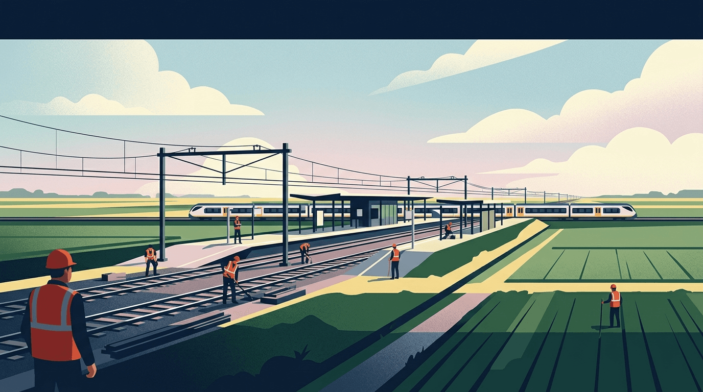 ProRail vernieuwt spoor bij station Almere Oostvaarders