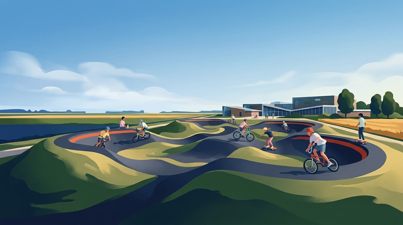 Emmeloord krijgt pumptrackbaan bij Bosbadcomplex