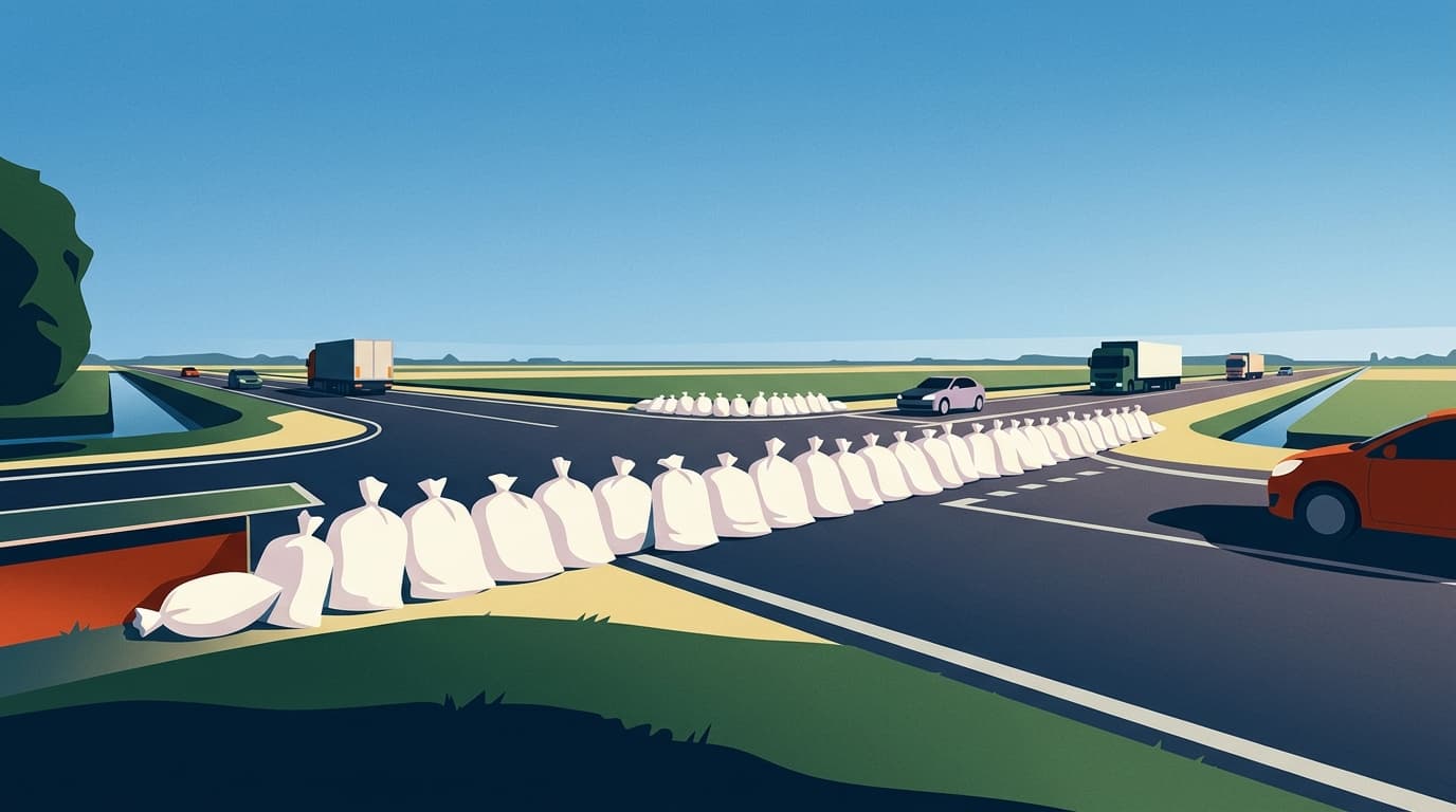 Zandzakken in Zeewolde: Voorbereiding op nieuwe afslag Gooiseweg