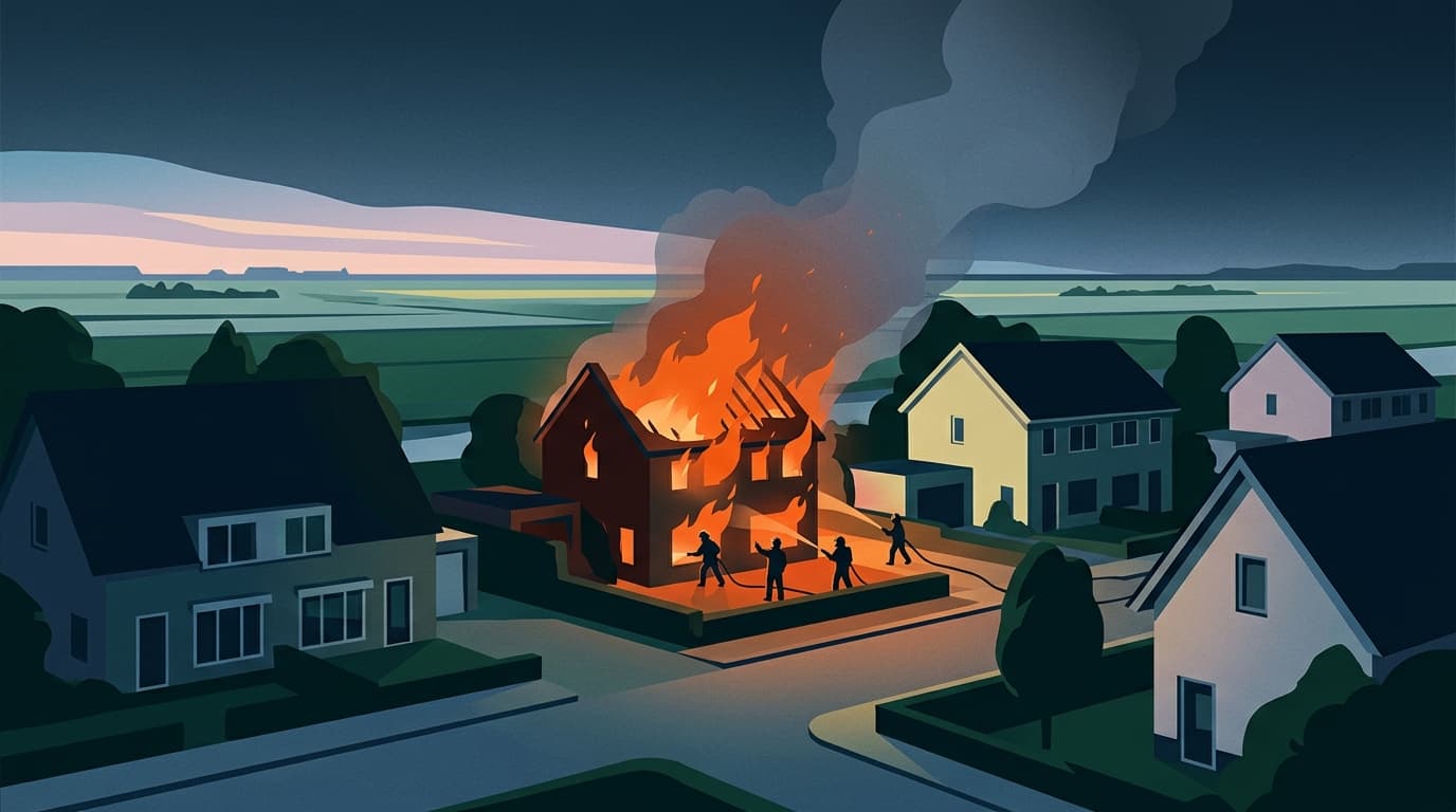 Woning onbewoonbaar na brand in Almere Tussen De Vaarten