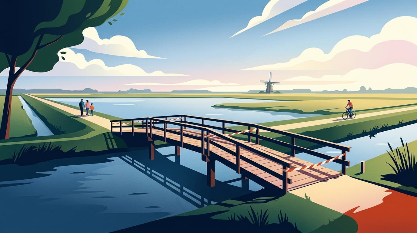 Brug bij Reigerplas tijdelijk afgesloten voor veiligheid