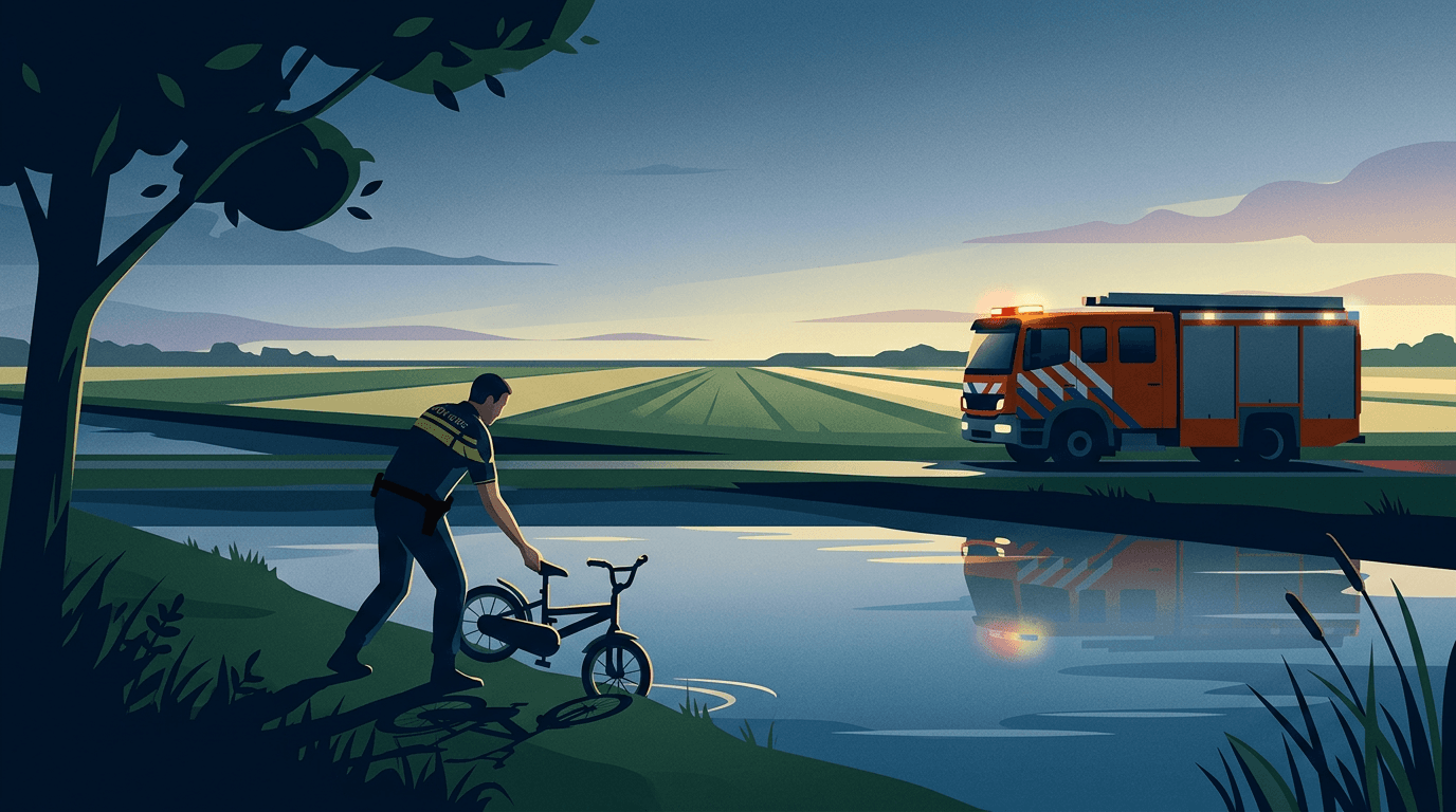 Brandweer zoekt tevergeefs naar kind in Urkervaart na vondst fiets