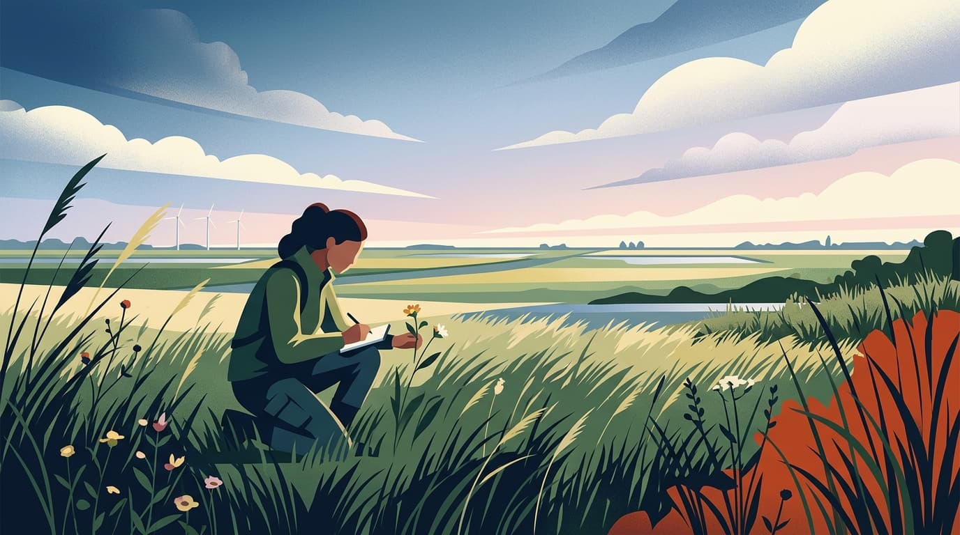 Natuurliefhebbers tellen soorten in Nationaal Park Nieuw Land