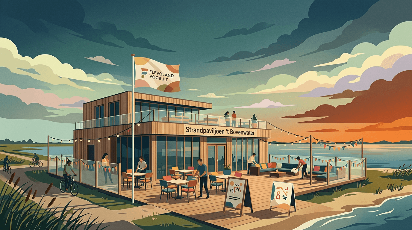 Nieuw strandpaviljoen opent bij 't Bovenwater in Lelystad