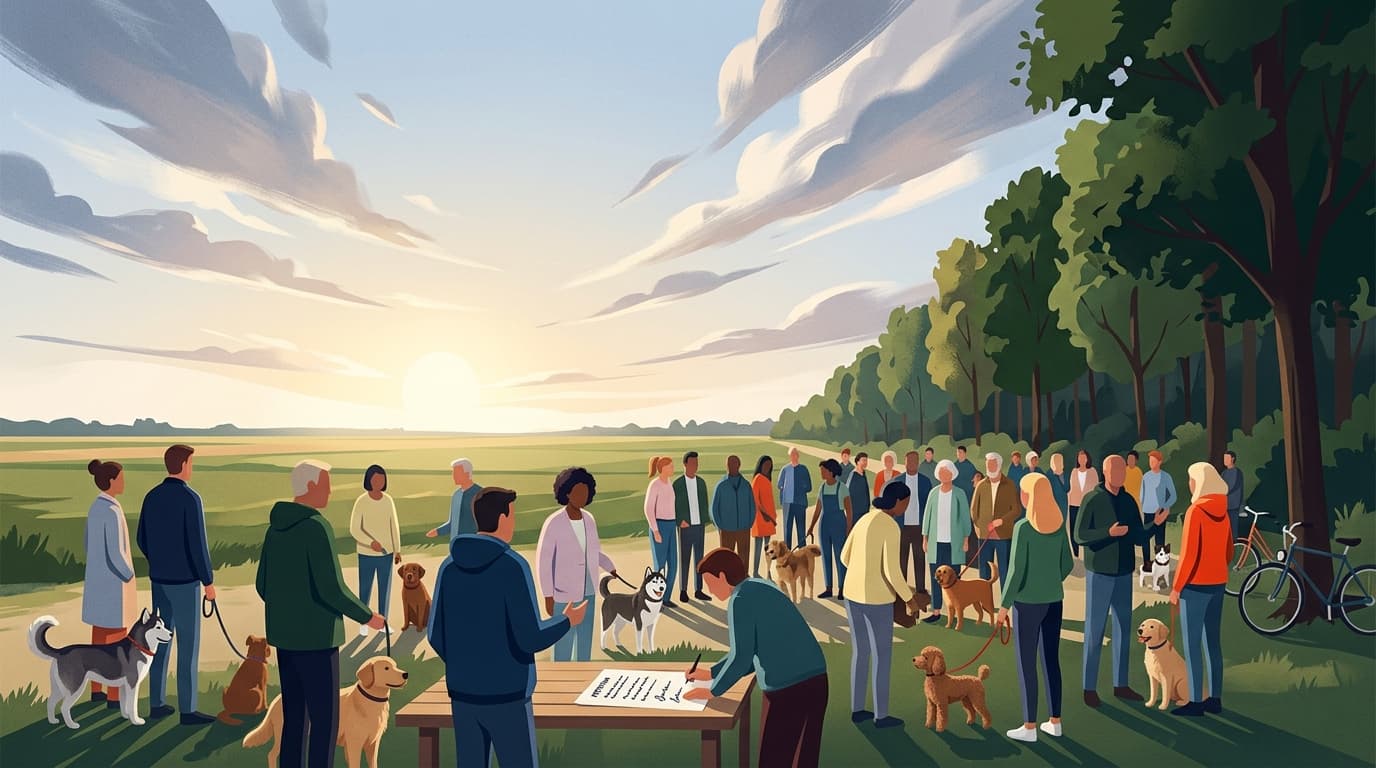 Hondenbezitters in Almere komen in verweer tegen inkrimping losloopgebied