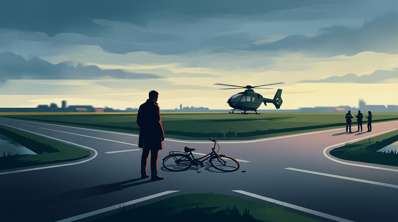 Fietser zwaargewond bij aanrijding met motor in Dronten