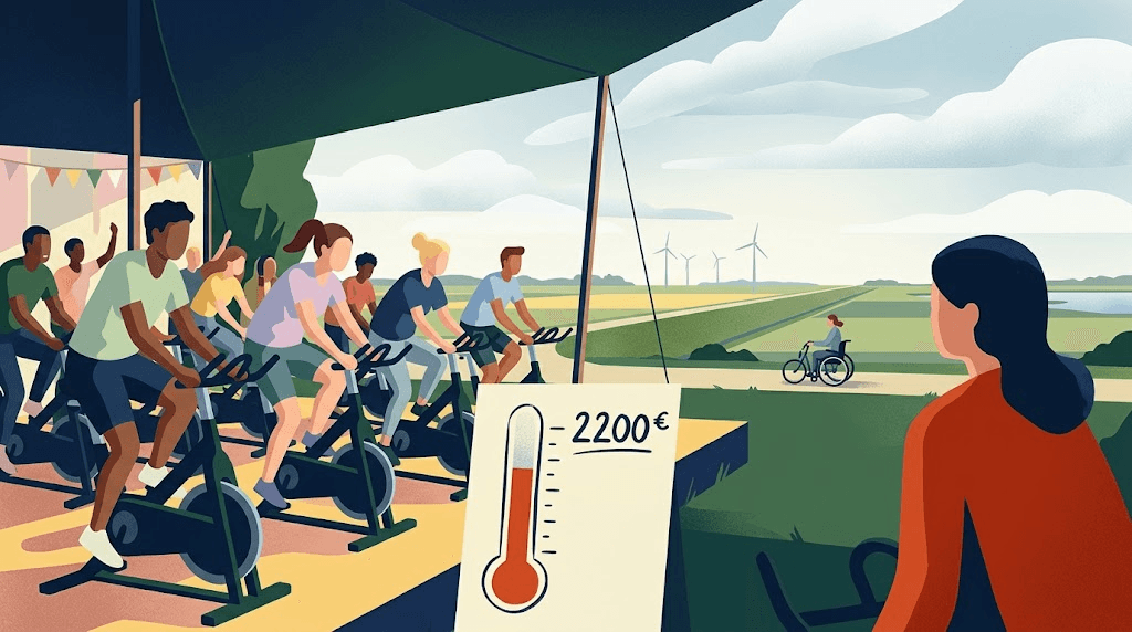 Spinningmarathon Flevoland zamelt 2200 euro in voor rolstoelfiets