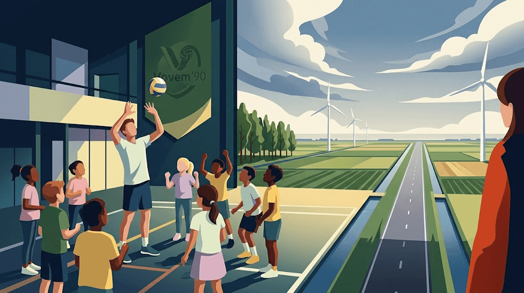 Vovem '90 viert jubileum met volleybalclinic van Bram Vreeling