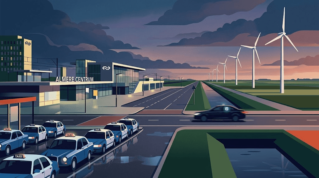 Almeerse taxichauffeurs willen Uber weren van standplaats bij station