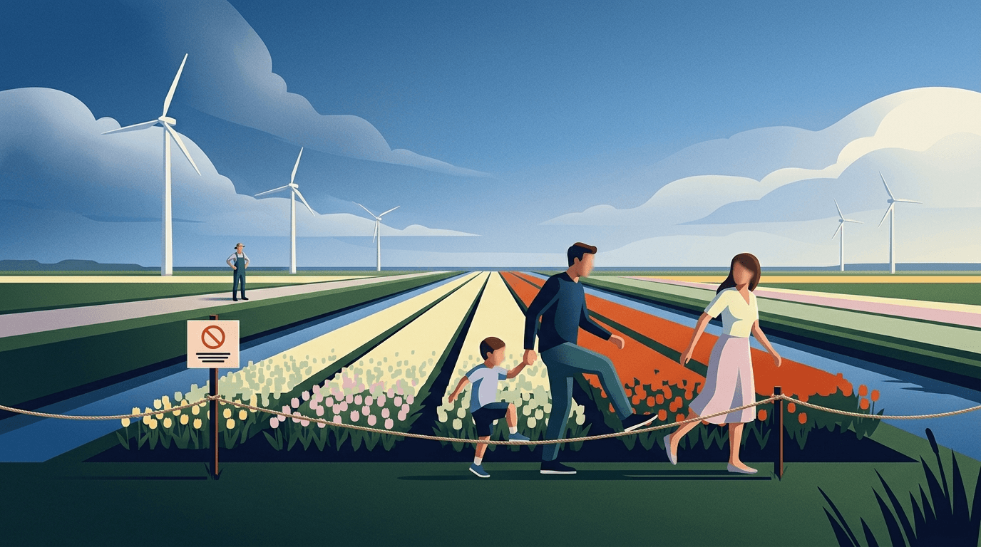 Toeristen vertrappen tulpenvelden: 'U bederft het voor anderen'