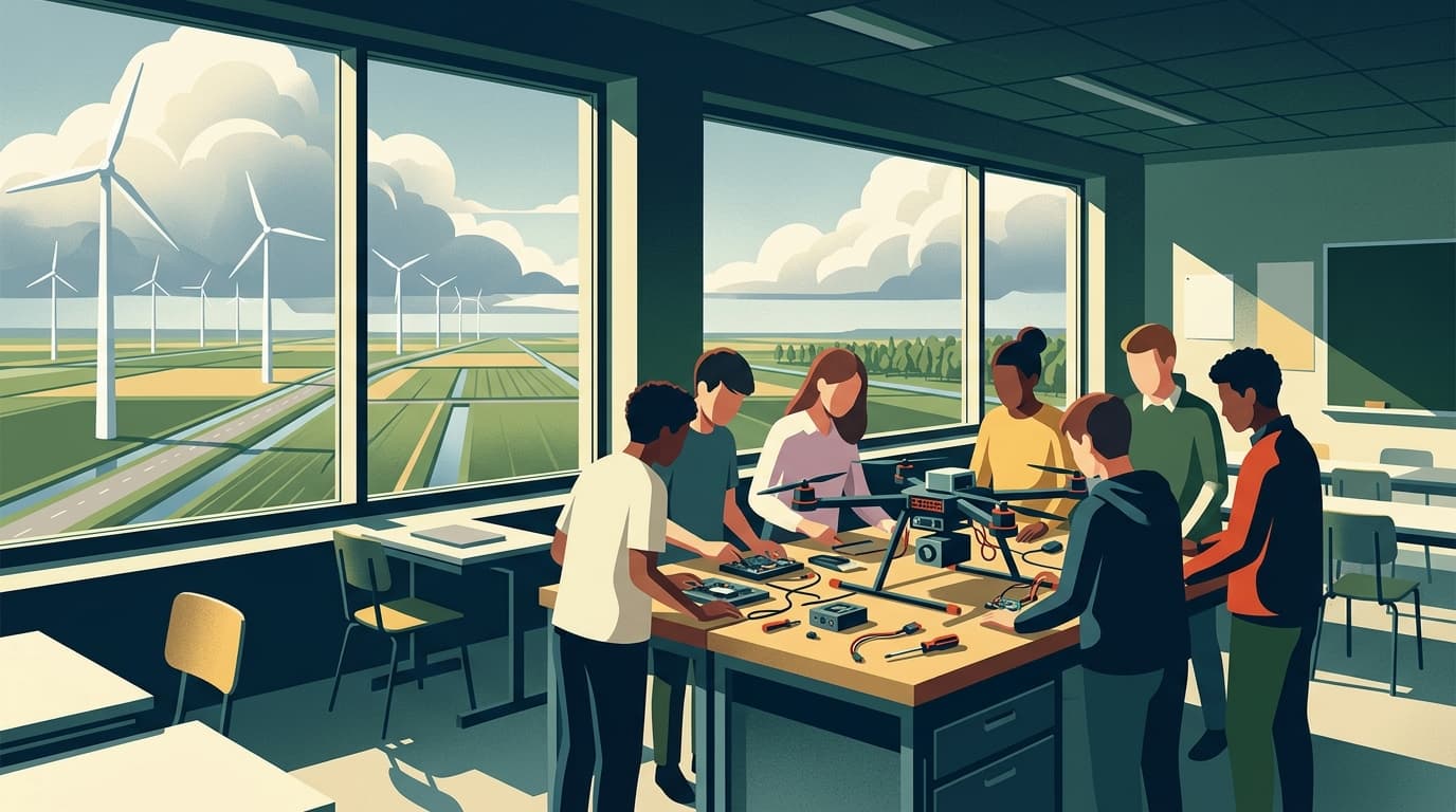 Almeerse leerlingen ontwikkelen landmijn-detectiesysteem, Defensie toont interesse