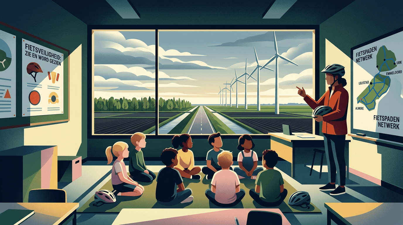 Provincie Flevoland stimuleert fietshelmen met actie en gastlessen