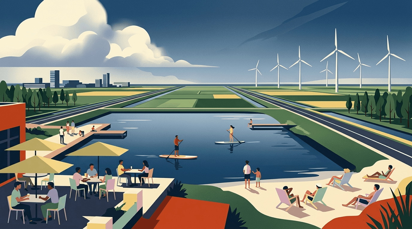 Vernieuwd TomsBeach heropent als ontmoetingsplek aan het Bovenwater in Lelystad