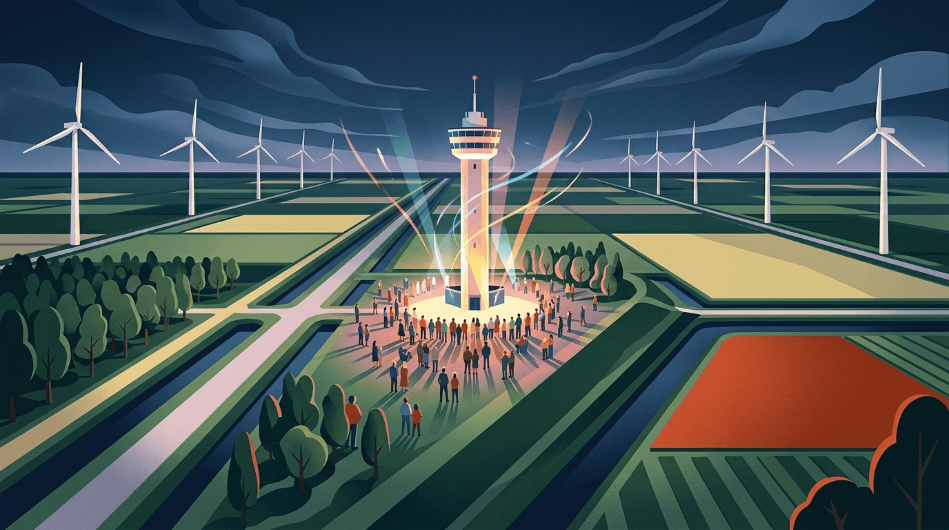 Spectaculaire lichtshow markeert heropening Poldertoren