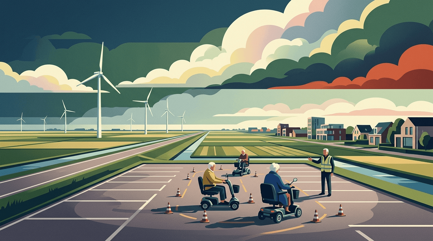 Scootmobielcursus op Urk leert deelnemers de kneepjes van het vak