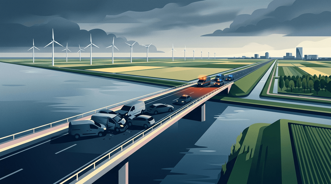 Opnieuw ongeluk op Ketelbrug: zes voertuigen betrokken