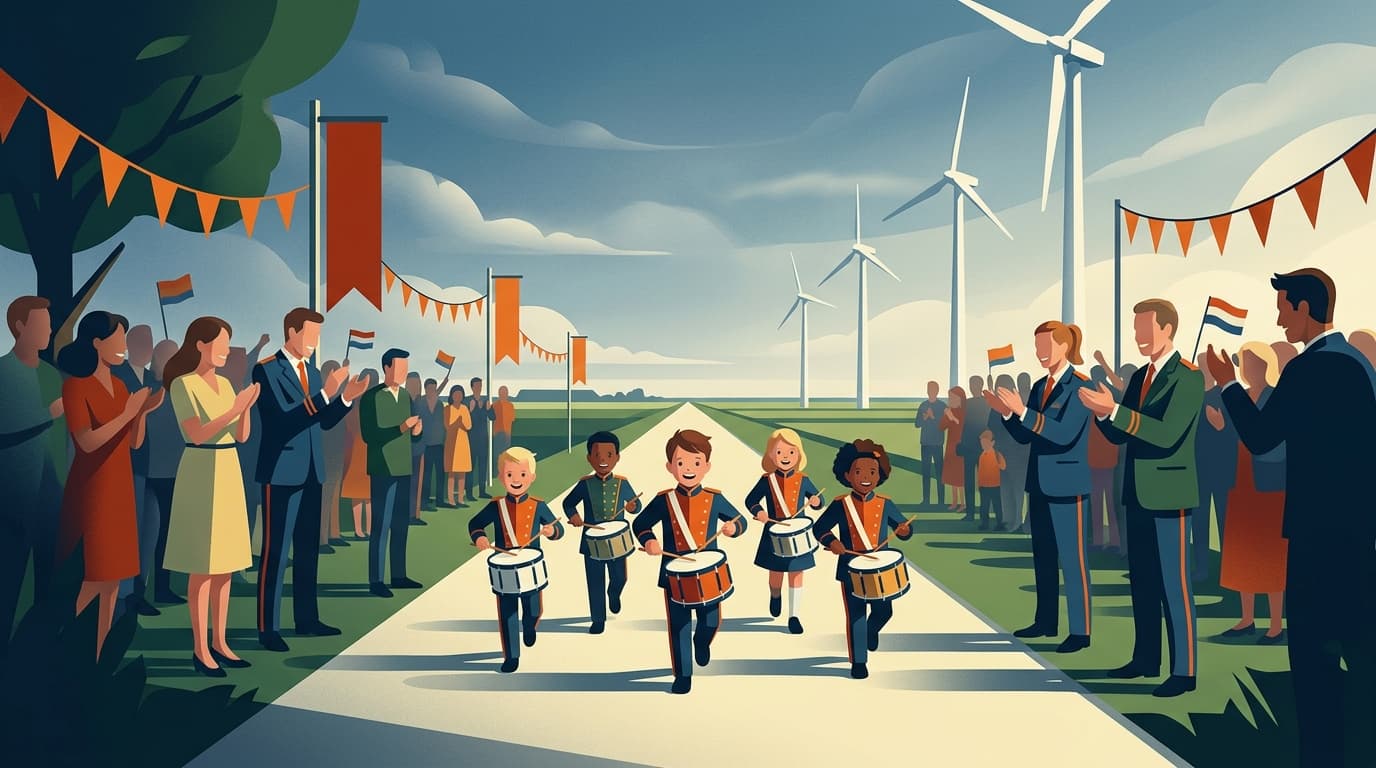 Mini-muzikanten maken debuut bij Showband Urk op Koningsdag