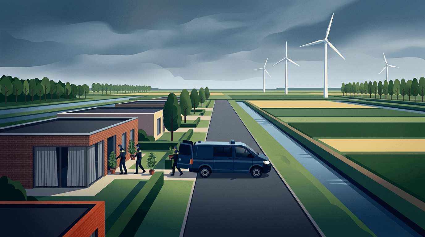 Wietplantage opgerold in woning Lelystad