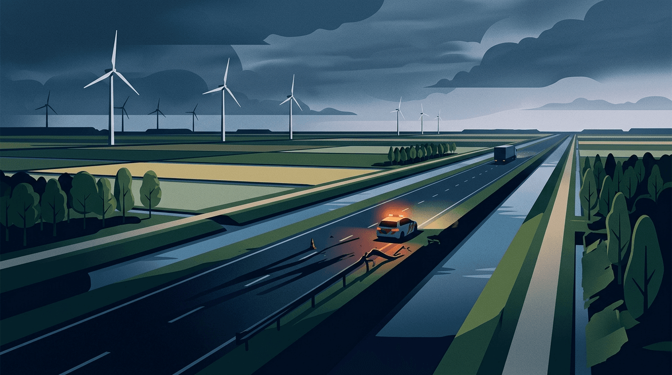 Automobilist overleden bij aanrijding op Larserringweg in Lelystad