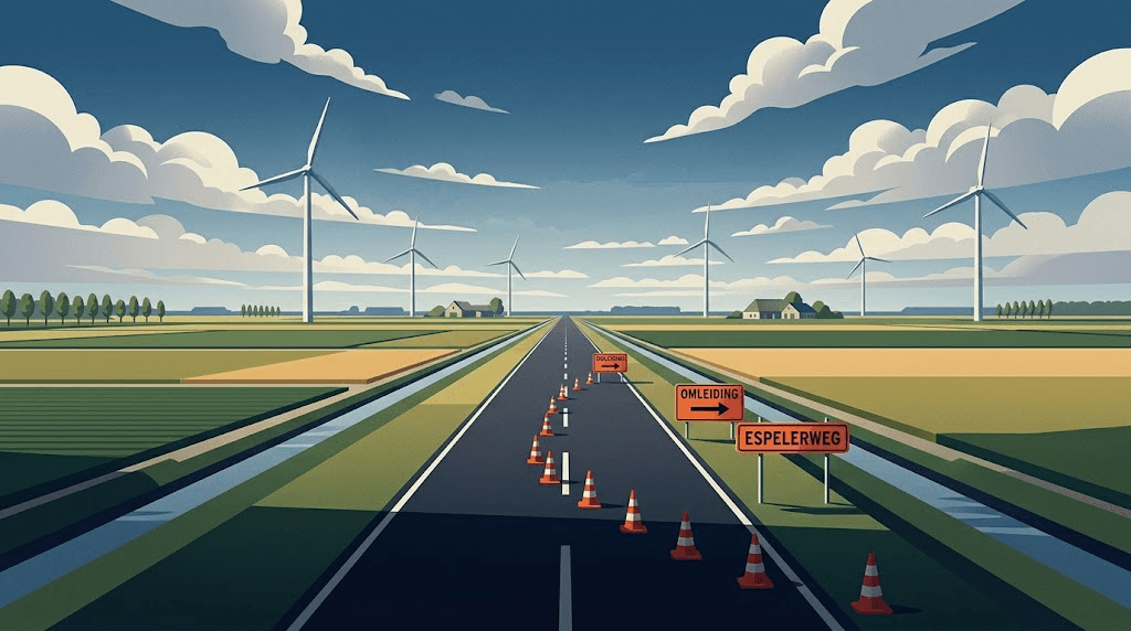 Forse omleidingen door werkzaamheden aan Espelerweg
