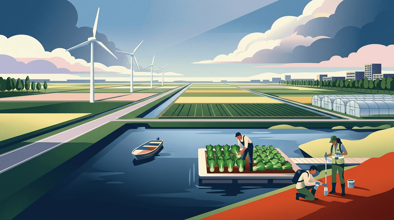 Eerste oogst van drijvend eiland in Almere: 'Dit is de toekomst'