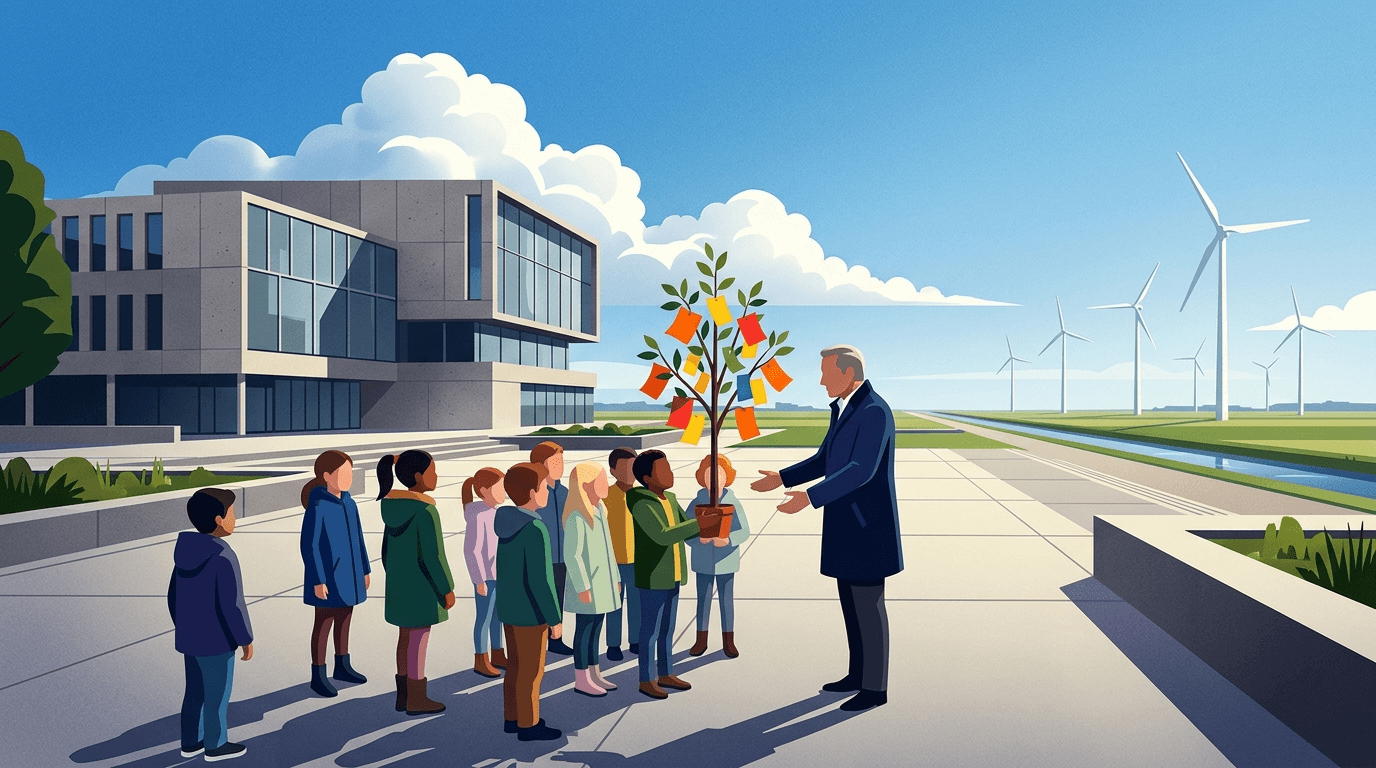 Lelystadse basisschoolleerlingen bieden 'wensboom' aan tegen lerarentekort
