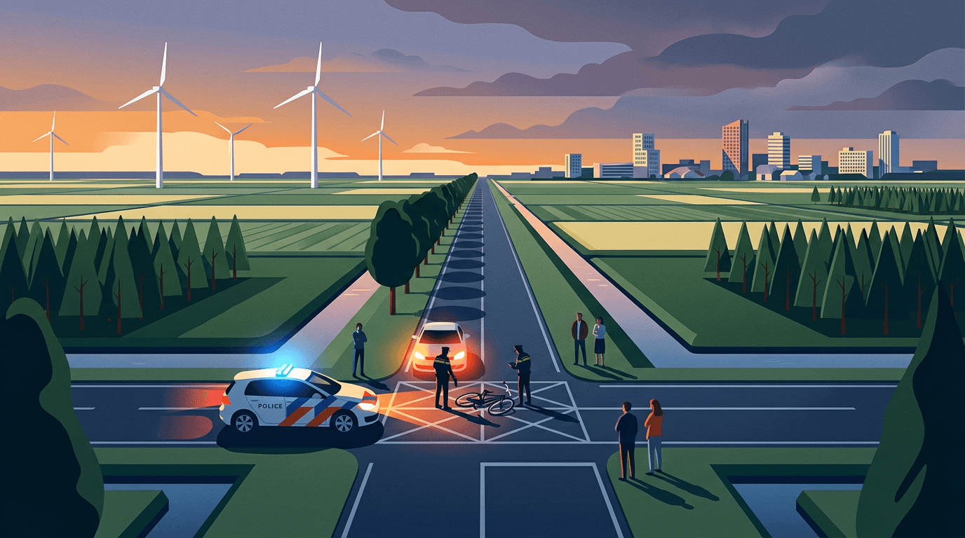 Fietser gewond bij aanrijding in Emmeloord, Banterweg afgesloten
