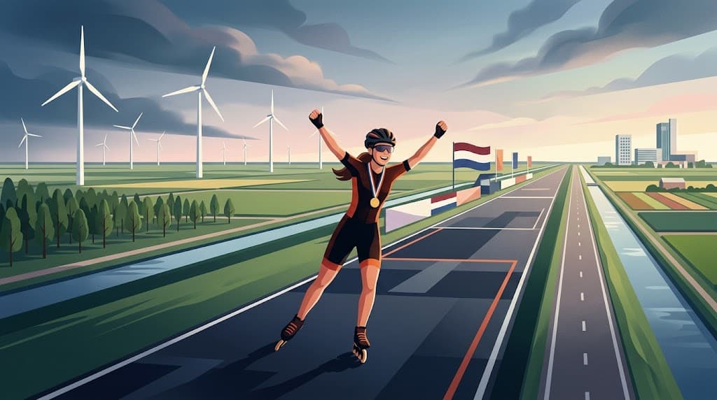 Lelystads inline-skate talent Fienne van Leijenhorst pakt nationale titel