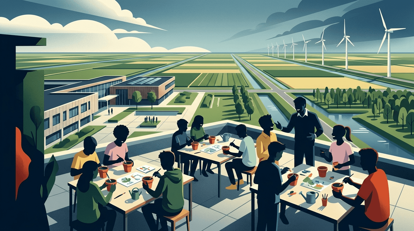 Almeerse leerlingen leren over klimaatadaptatie tijdens 'School Take-Over'