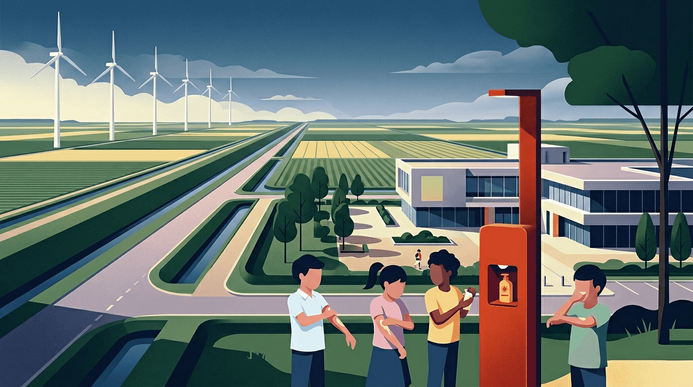 Almeerse leerlingen smeren zich beter in dankzij zonnebrandpaal