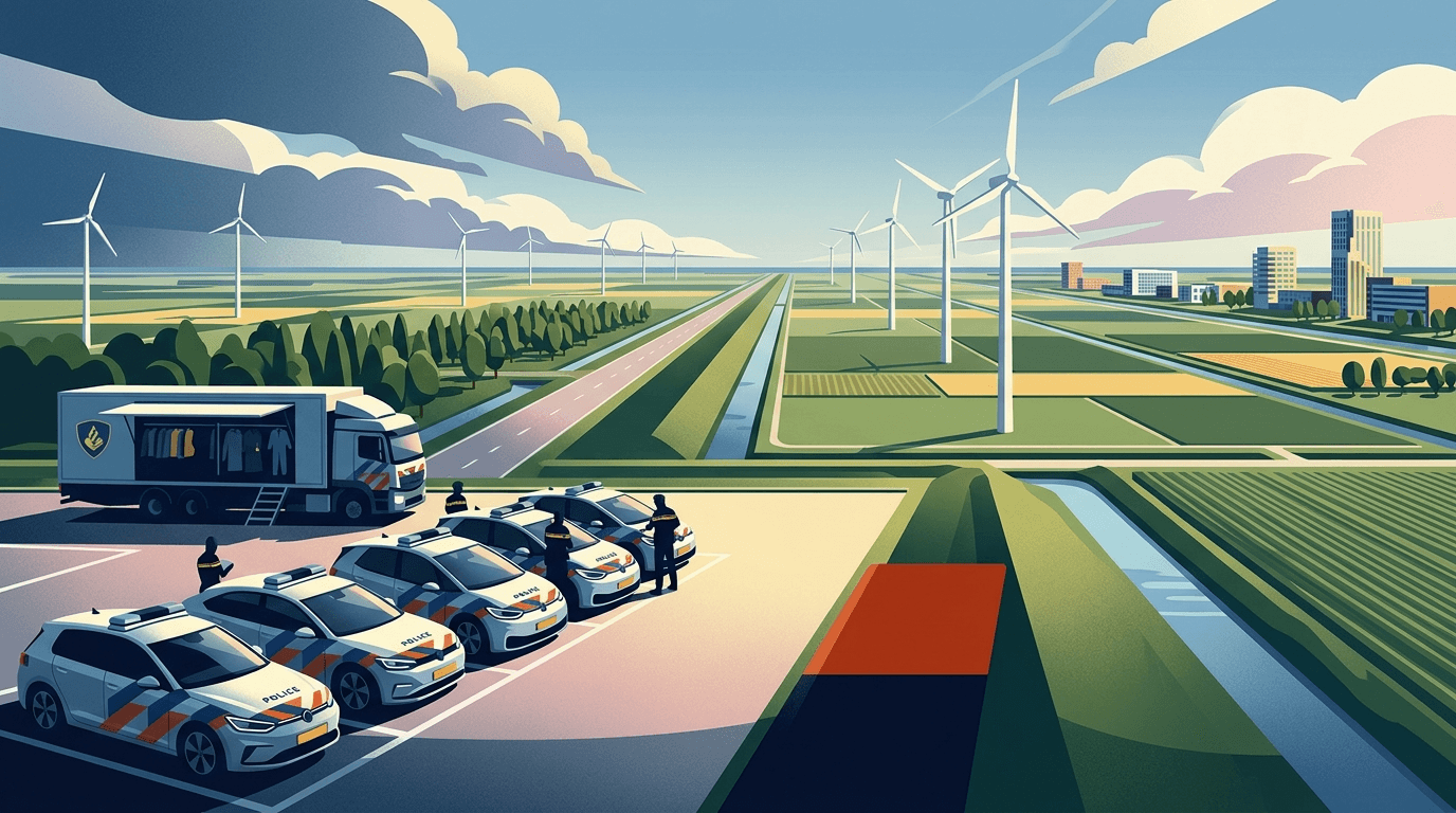 Elektrische politieauto's en rijdende kledingwinkel gepresenteerd in Lelystad
