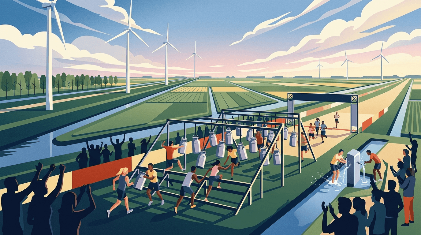 Drontenaren trotseren hitte tijdens Dronterland Survivalrun
