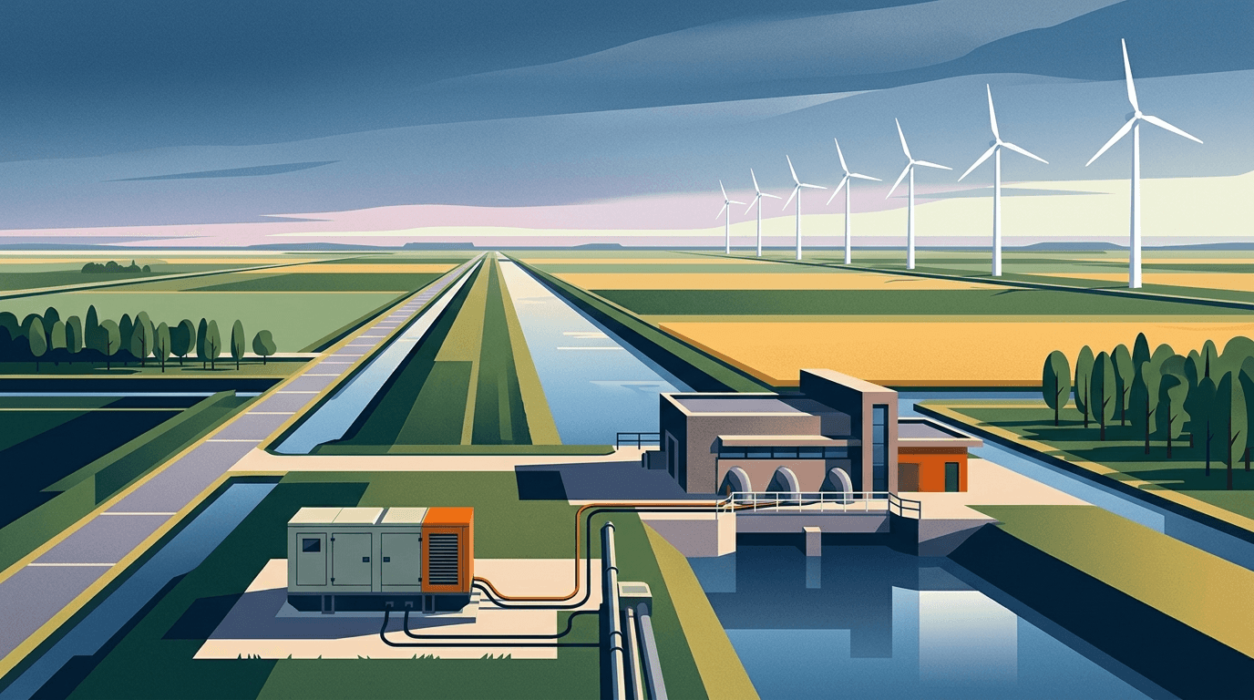 Waterschap Zuiderzeeland versterkt noodstroomvoorziening voor vitale gemalen op Urk en in Rutten