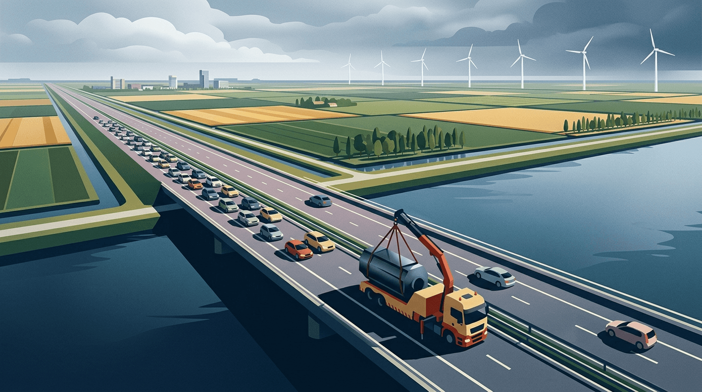 Stalen Object Veroorzaakt Chaos op Ketelbrug: Lange File en Schade aan Auto's