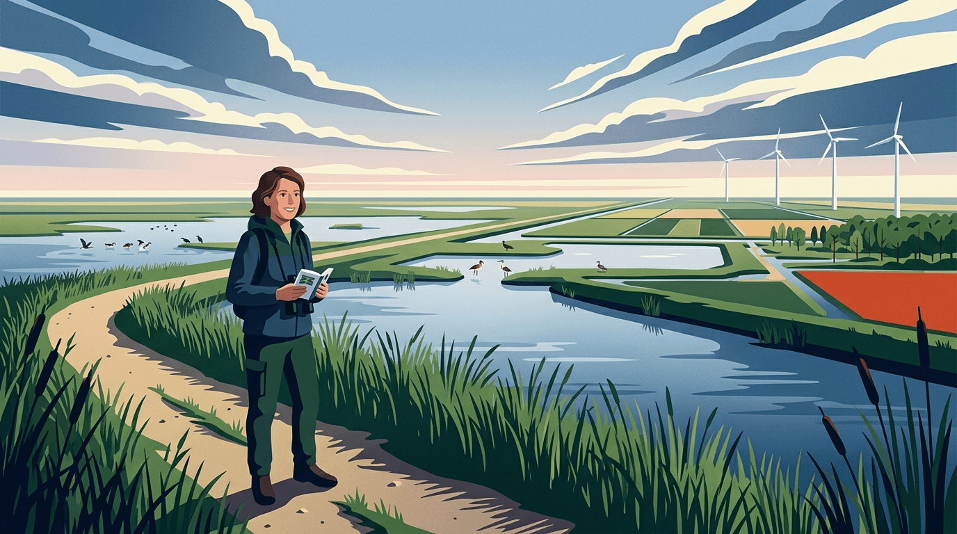 Flevolandse burgerwetenschap bloeit: Daniëlle Evers telt soorten in Nationaal Park Nieuw Land