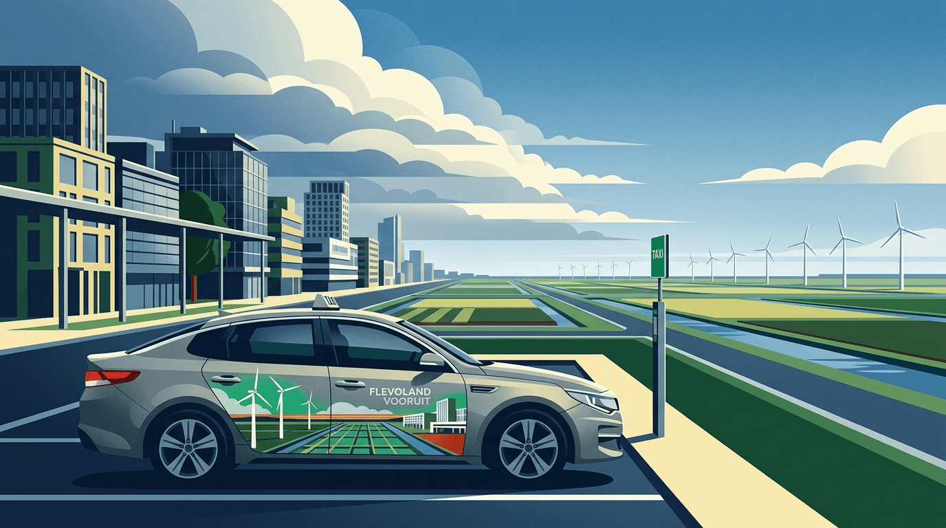 Almeerse taxichauffeurs introduceren speciale sticker voor lokale herkenbaarheid