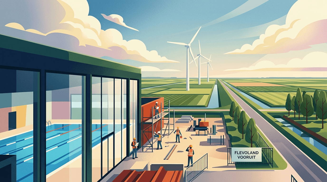 Nieuw Bosbad Emmeloord opent bouwhekken voor publiek: een blik op de toekomst van zwemsport in de Noordoostpolder