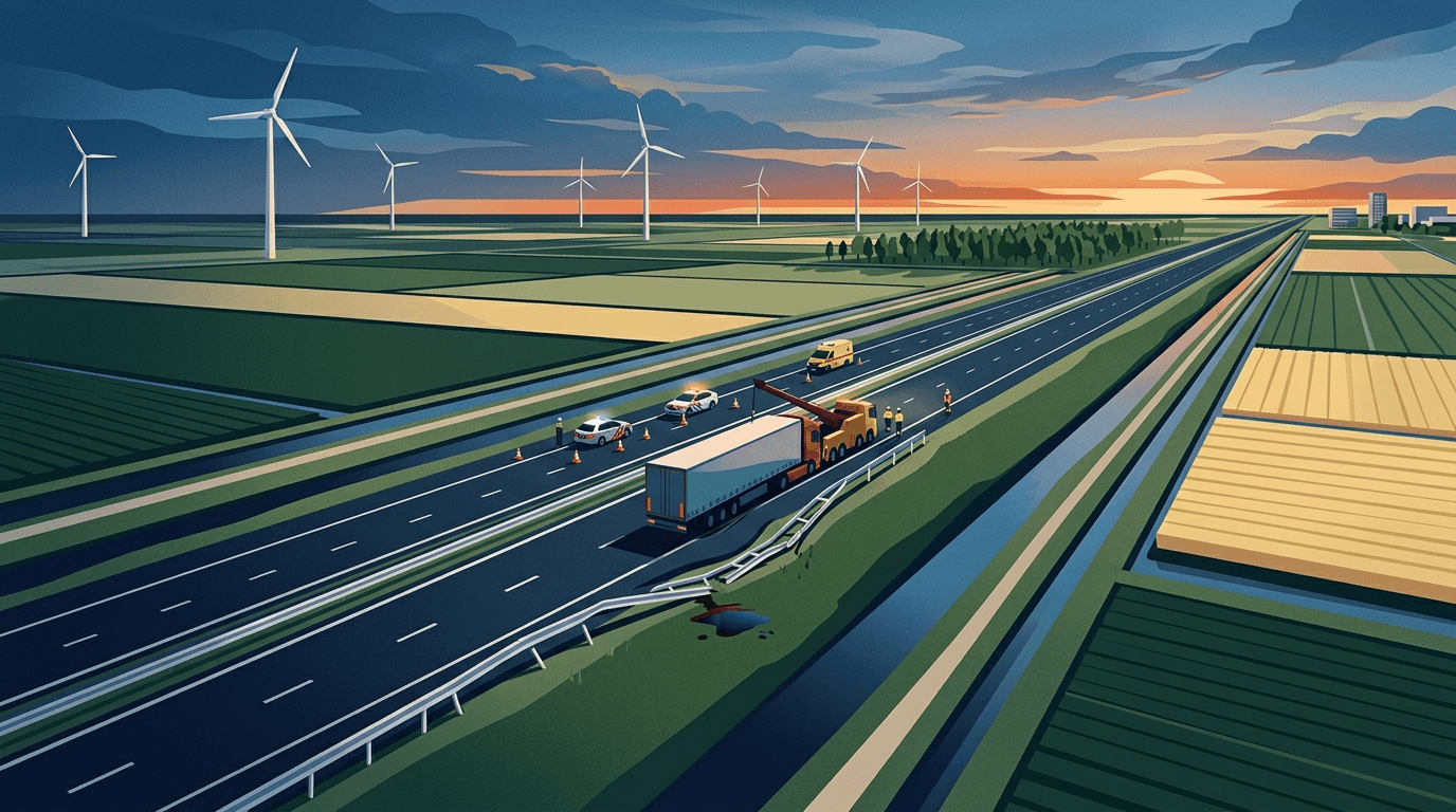 N50 bij Ens Urenlang Dicht Na Ongeluk Met Vrachtwagen: Impact op Verkeer en Milieu