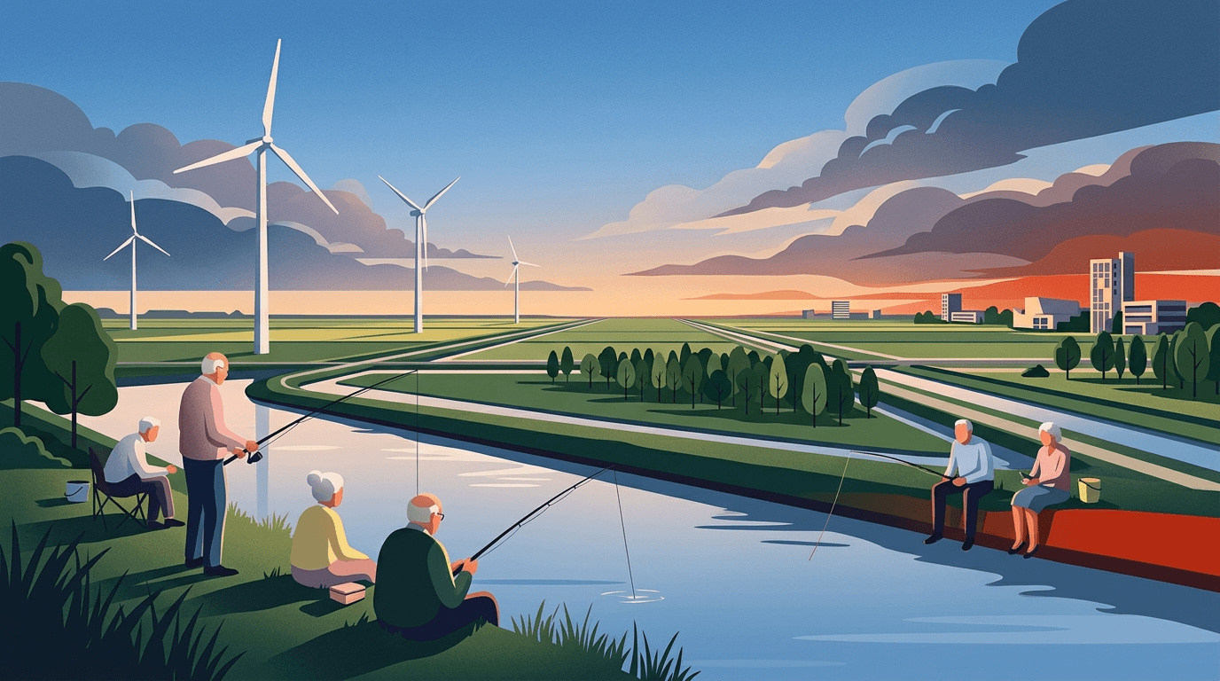 Ouderen uit Emmeloord Genieten van Sportief Dagje Vissen aan de Lemstervaart