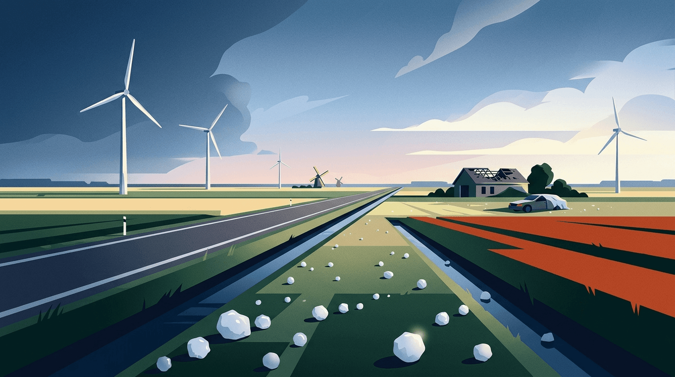 Noordoostpolder Schudt Wakker na Zware Hagelbui: Impact op Inwoners en Snelle Respons