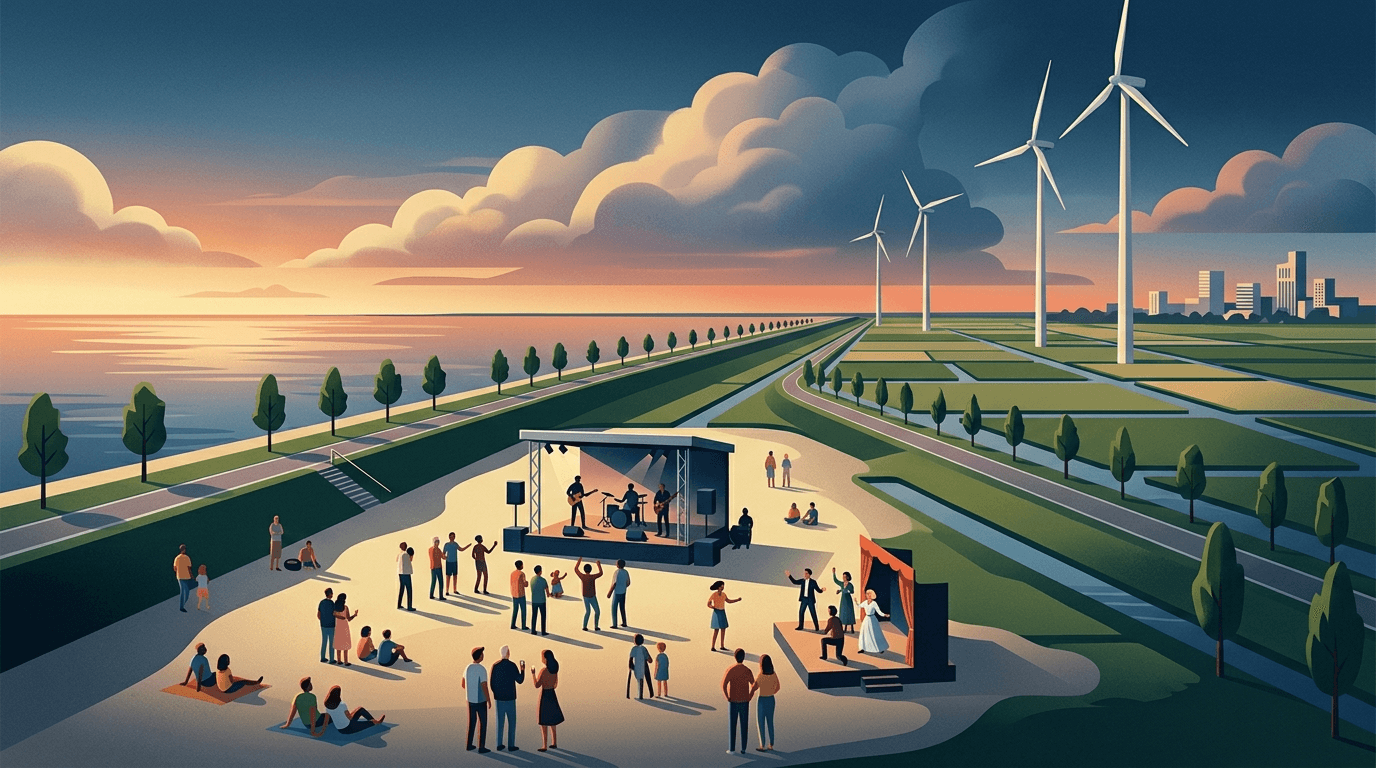 Honderden Almeerders Genieten van Gratis Cultuurfestival 'Almere Speelt' op het Strand